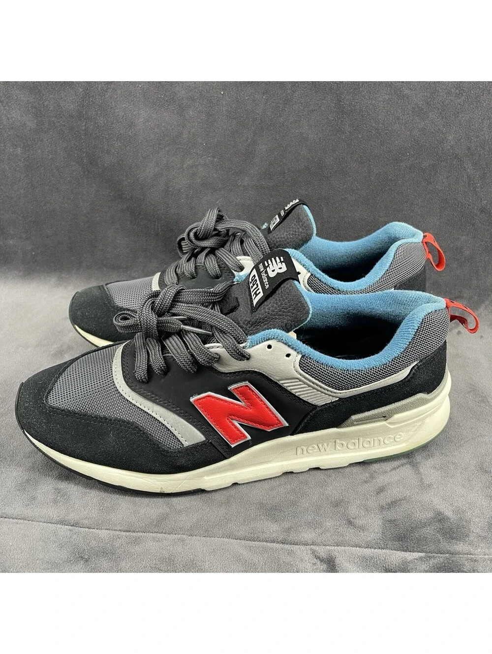 New Balance 997H Men’s US 9 Gray Black Red Sneakers CM997HAI Casual Shoes